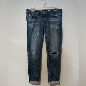 Adriano Goldschmeid The Stilt Roll-Up Cigarette Roll-Up Jeans Size 28 Distressed